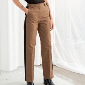 & Other Stories Brown and Black Trousers